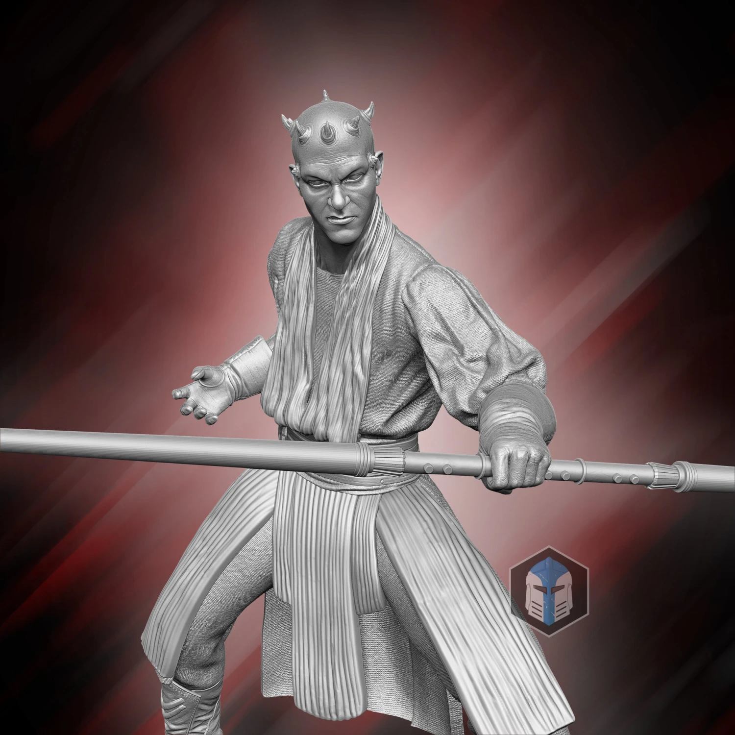 Darth Maul Figurine - Pose 2 - 3D Print Files 4 Darth Maul Figurine - Pose 2 - 3D Print Files - Image 2