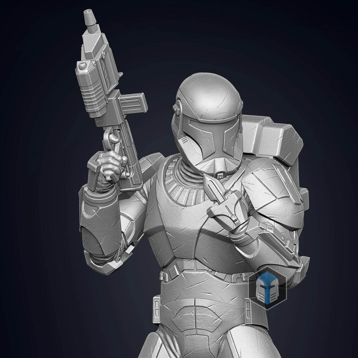 Republic Commando Figurine - Pose 1 - 3D Print Files 3 Republic Commando Figurine - Pose 1 - 3D Print Files
