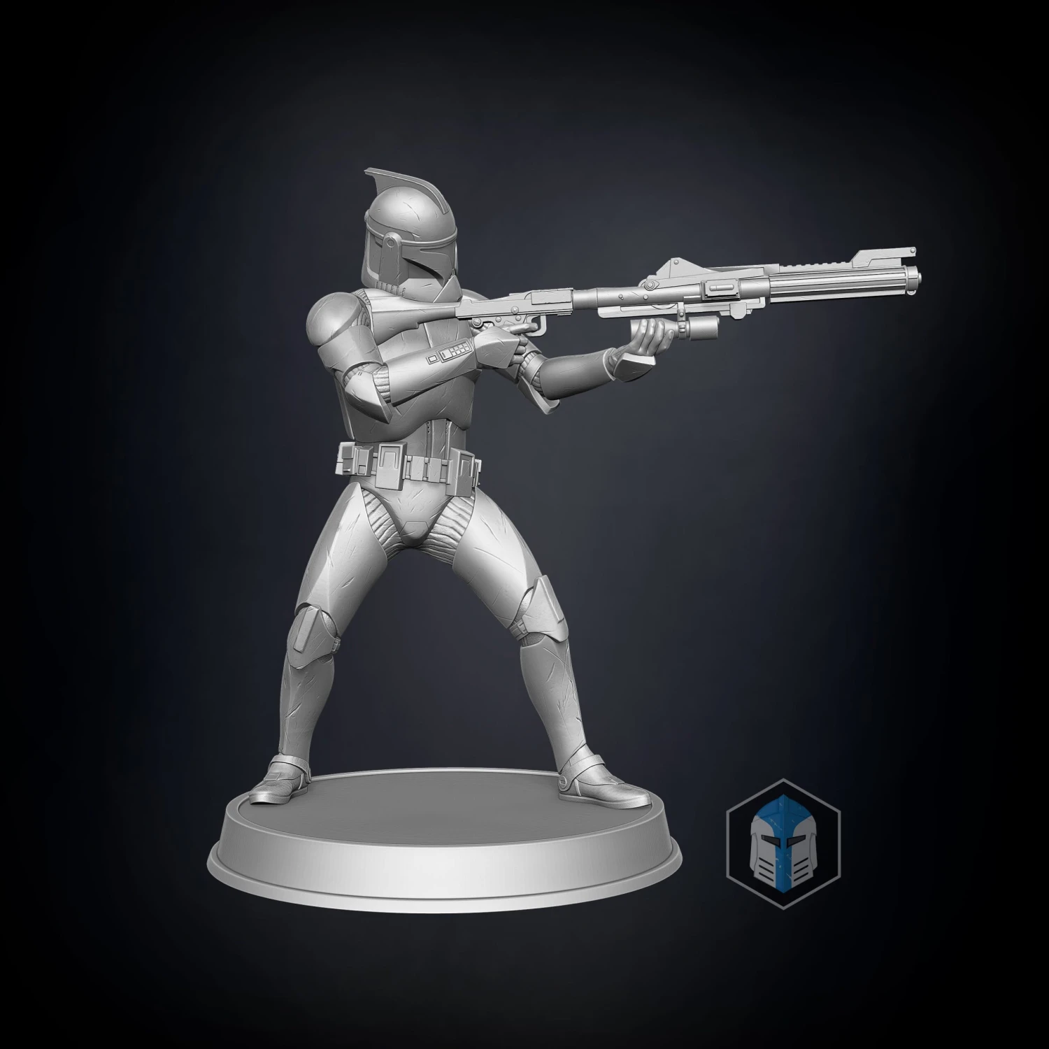 Clone Trooper Figurines - Pose 2 - 3D Print Files 11 Clone Trooper Figurines - Pose 2 - 3D Print Files - Image 9