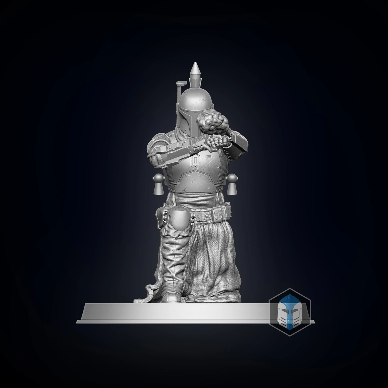 Boba Fett Figurine - Pose 2 - 3D Print Files 4 Boba Fett Figurine - Pose 2 - 3D Print Files - Image 2