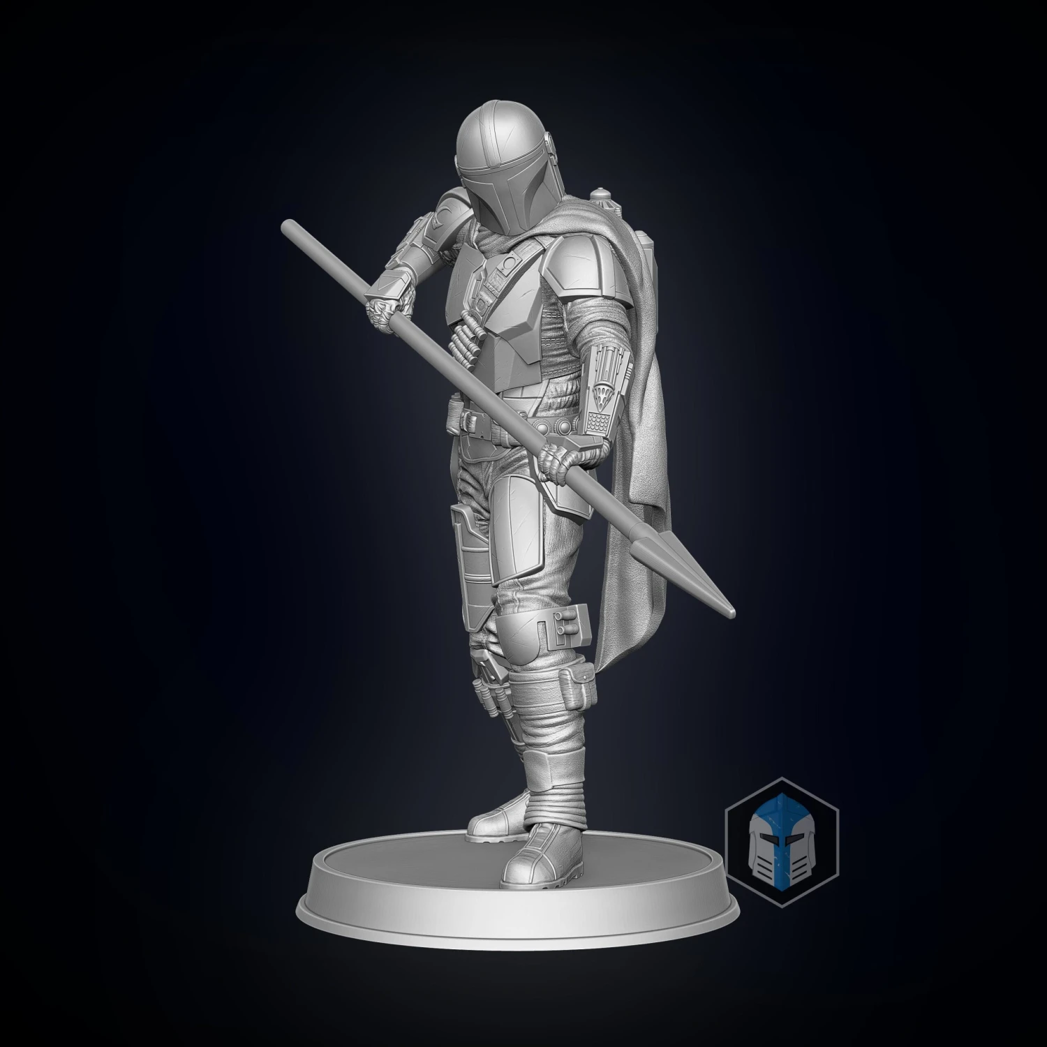 Mandalorian Figurine Season 2 - Pose 2 - 3D Print Files 4 Mandalorian Figurine Season 2 - Pose 2 - 3D Print Files - Image 2