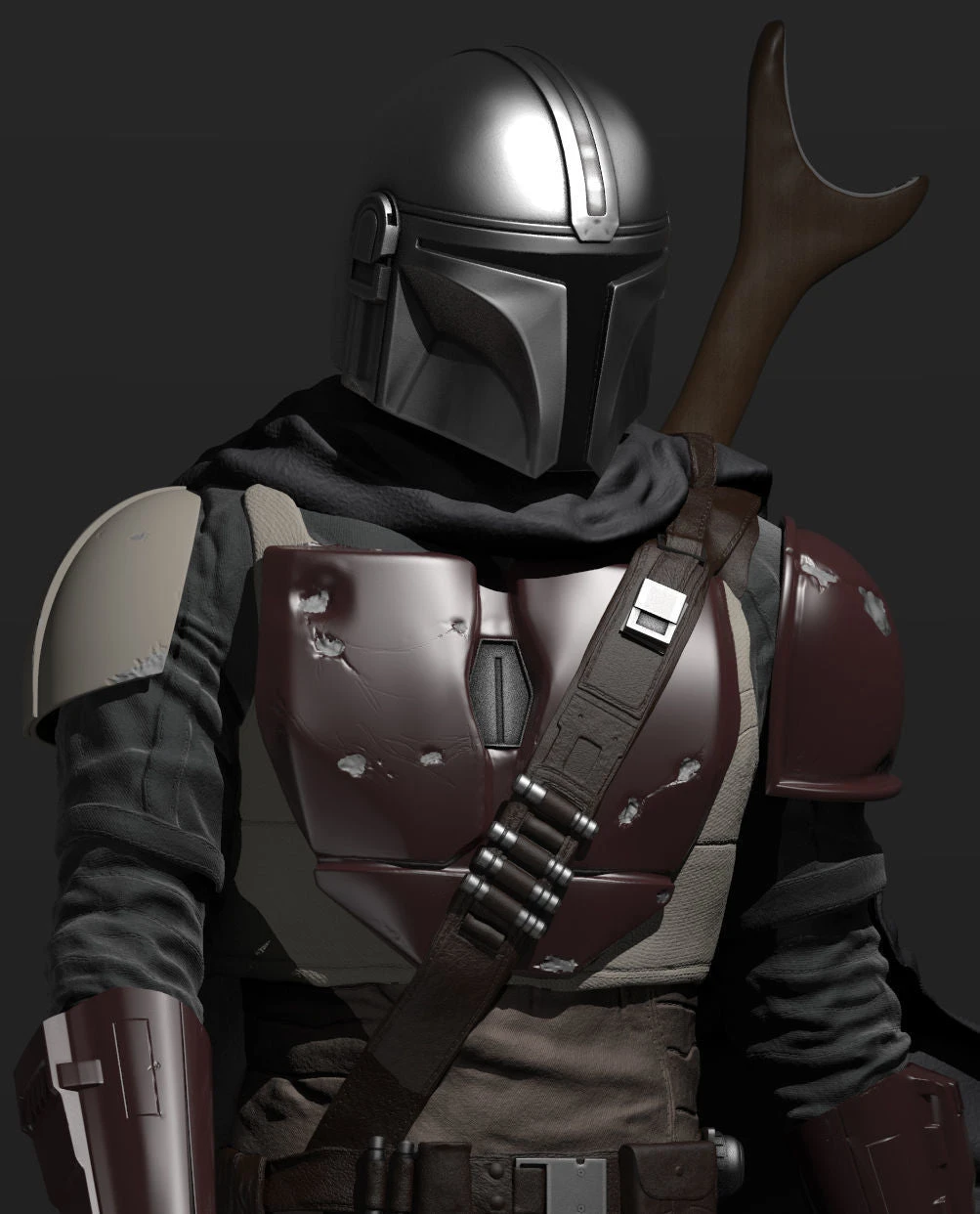 The Mandalorian Figurine - 3D Print Files 11 The Mandalorian Figurine - 3D Print Files - Image 9