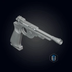 Mando Blaster Pistol - 3D Print Files -Galactic Armory Store mandopistol perspective01