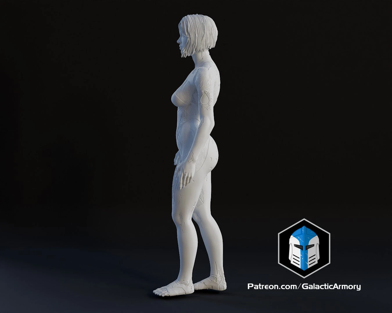 Cortana Figurine - Pose 1 - 3D Print Files 7 Cortana Figurine - Pose 1 - 3D Print Files - Image 5