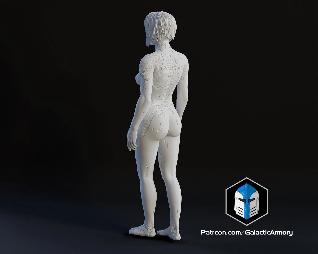 Cortana Figurine - Pose 1 - 3D Print Files 8 Cortana Figurine - Pose 1 - 3D Print Files - Image 6