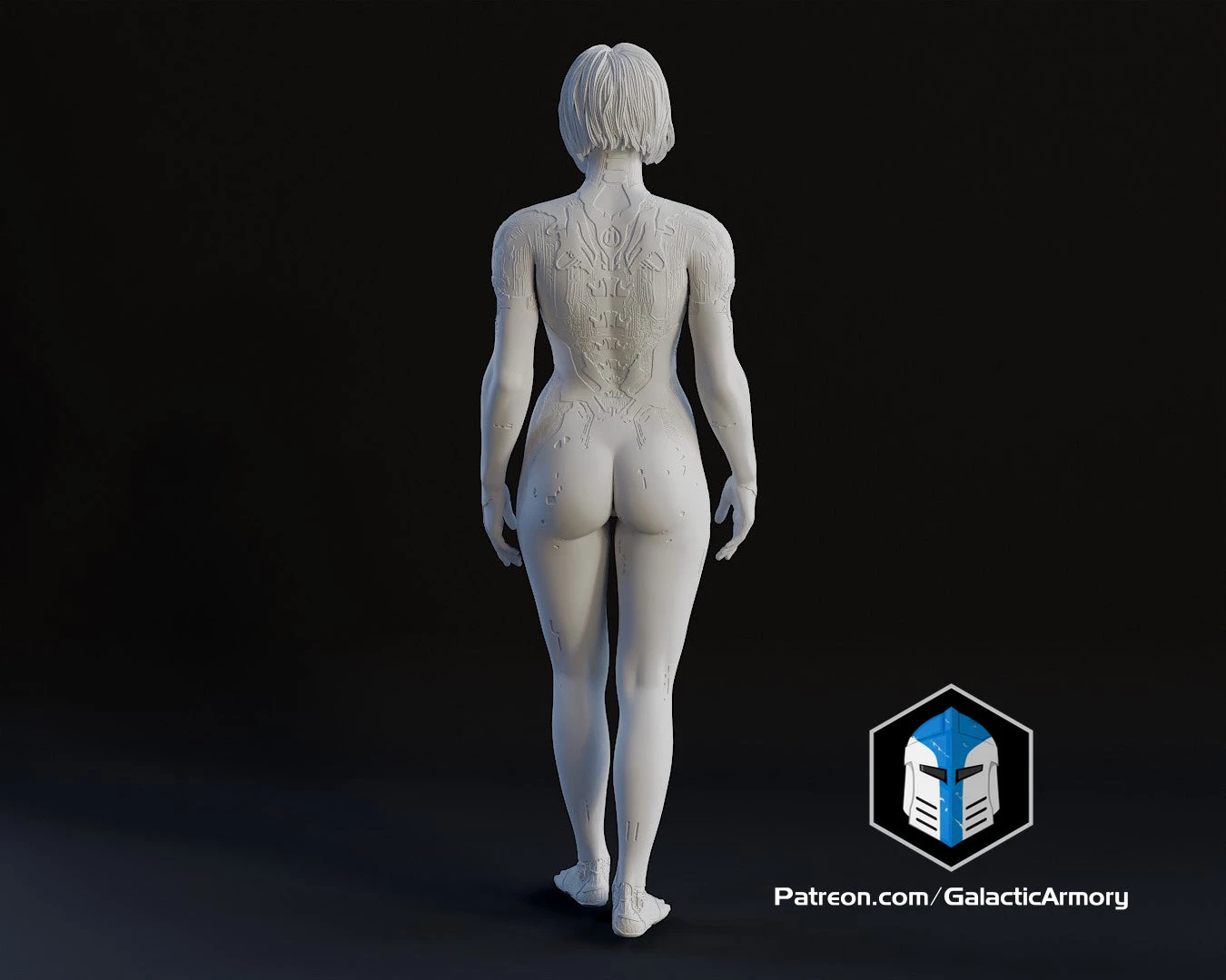 Cortana Figurine - Pose 1 - 3D Print Files 9 Cortana Figurine - Pose 1 - 3D Print Files - Image 7