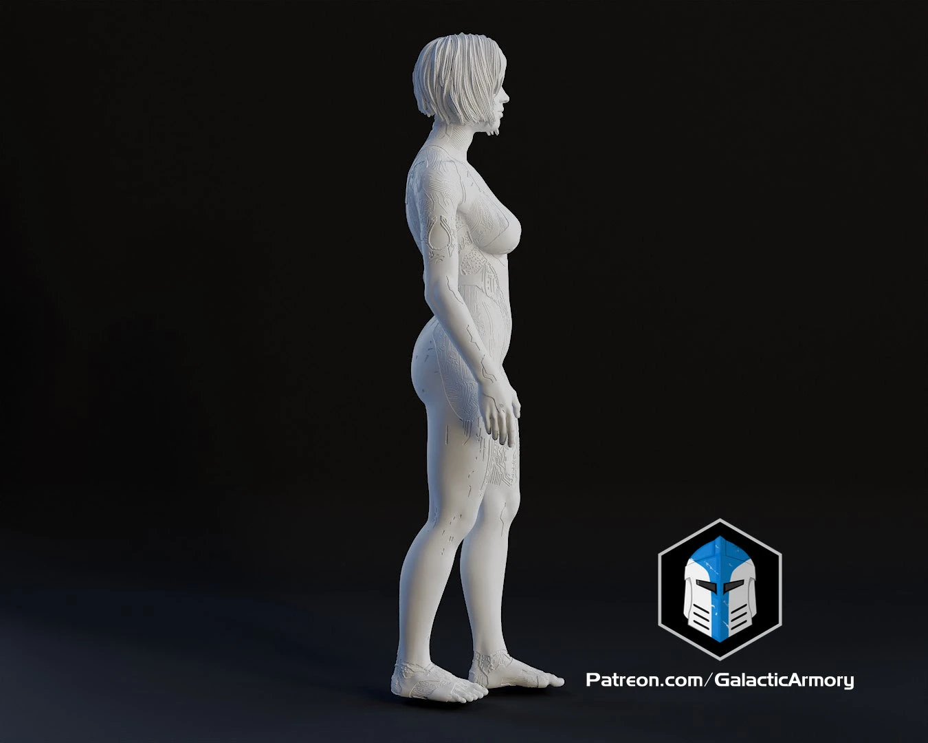 Cortana Figurine - Pose 1 - 3D Print Files 11 Cortana Figurine - Pose 1 - 3D Print Files - Image 9