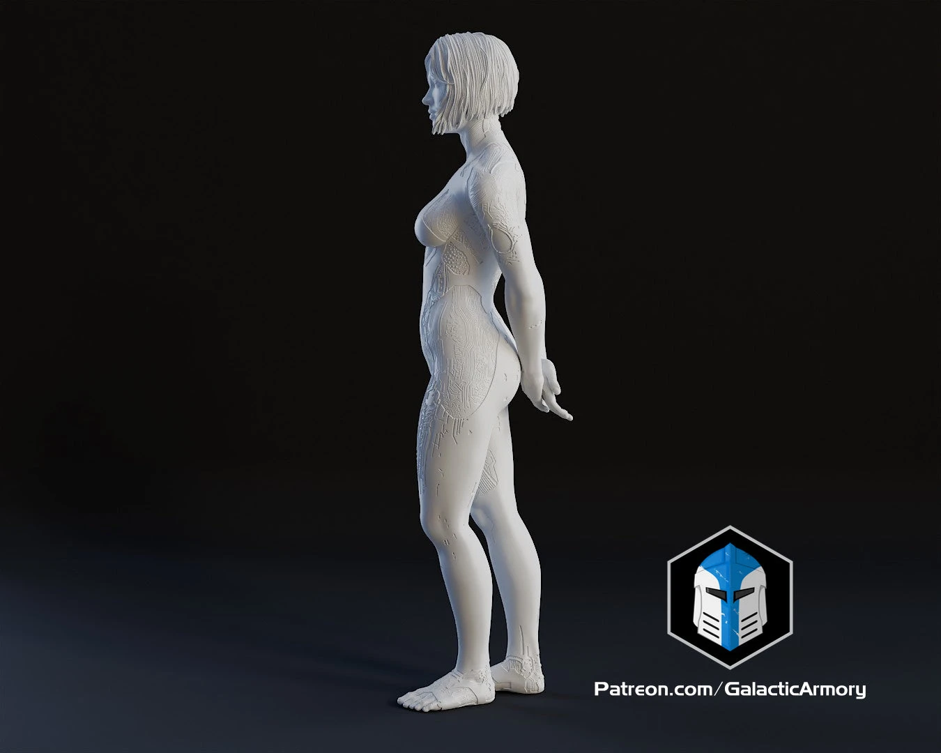 Cortana Figurine - Pose 2 - 3D Print Files 7 Cortana Figurine - Pose 2 - 3D Print Files - Image 5