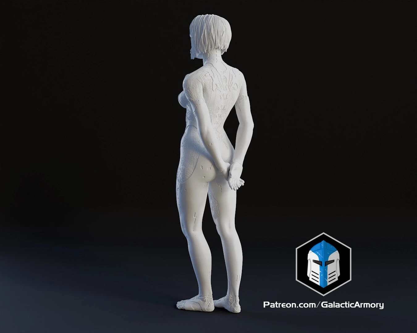 Cortana Figurine - Pose 2 - 3D Print Files 8 Cortana Figurine - Pose 2 - 3D Print Files - Image 6