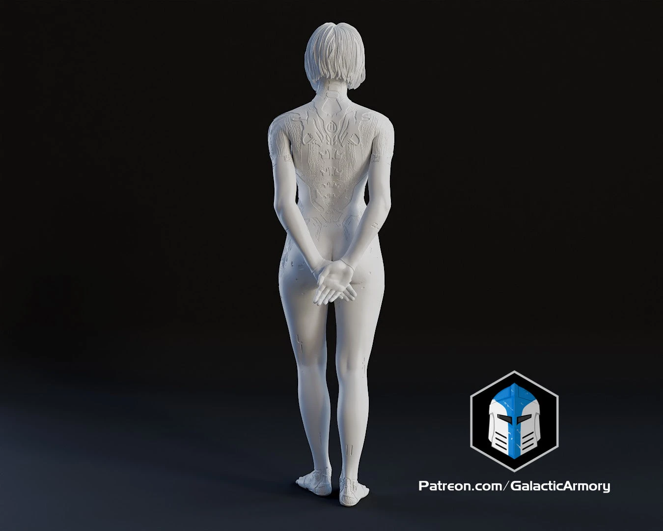 Cortana Figurine - Pose 2 - 3D Print Files 9 Cortana Figurine - Pose 2 - 3D Print Files - Image 7