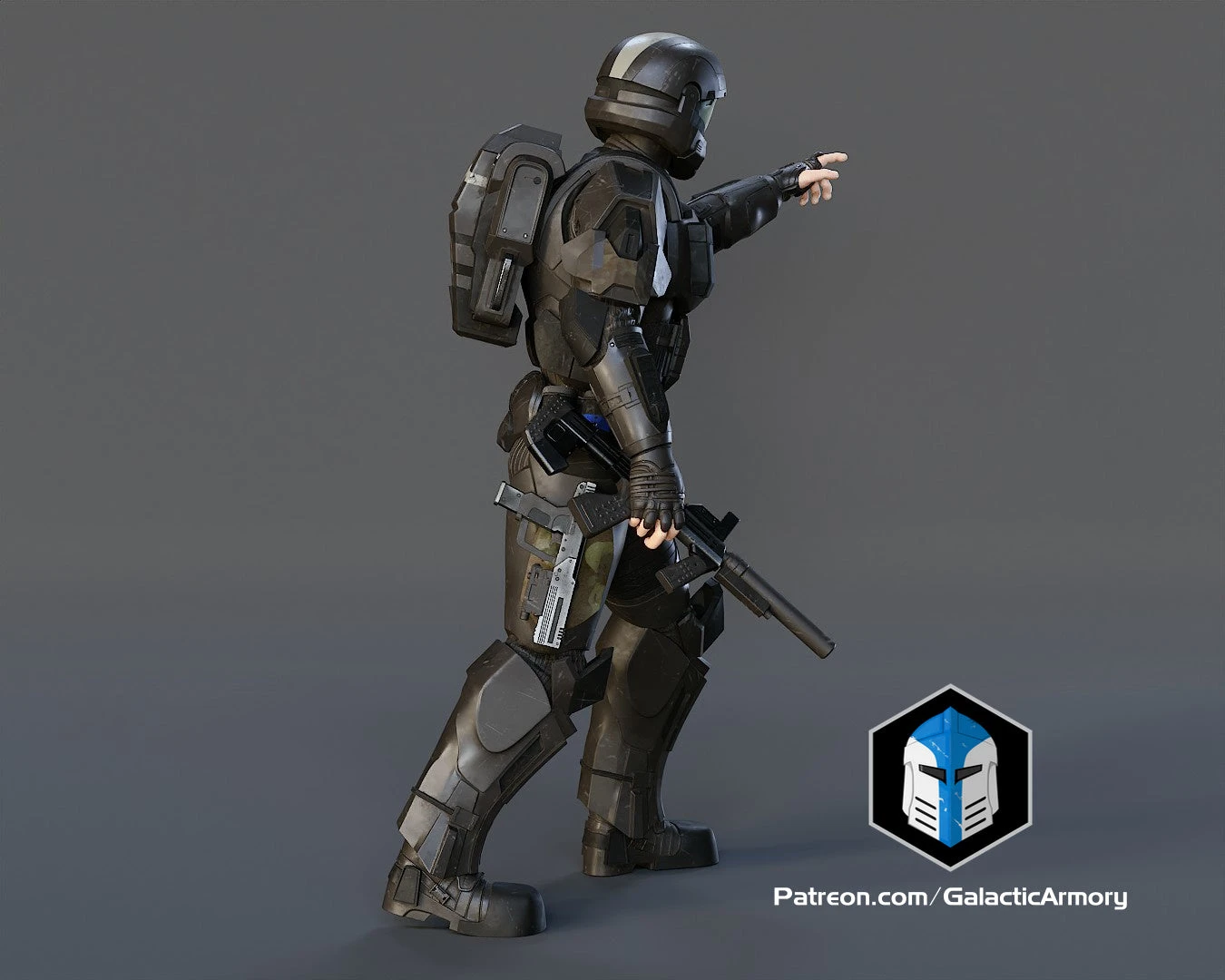 ODST Figurine - Pose 3 - 3D Print Files 11 ODST Figurine - Pose 3 - 3D Print Files - Image 9