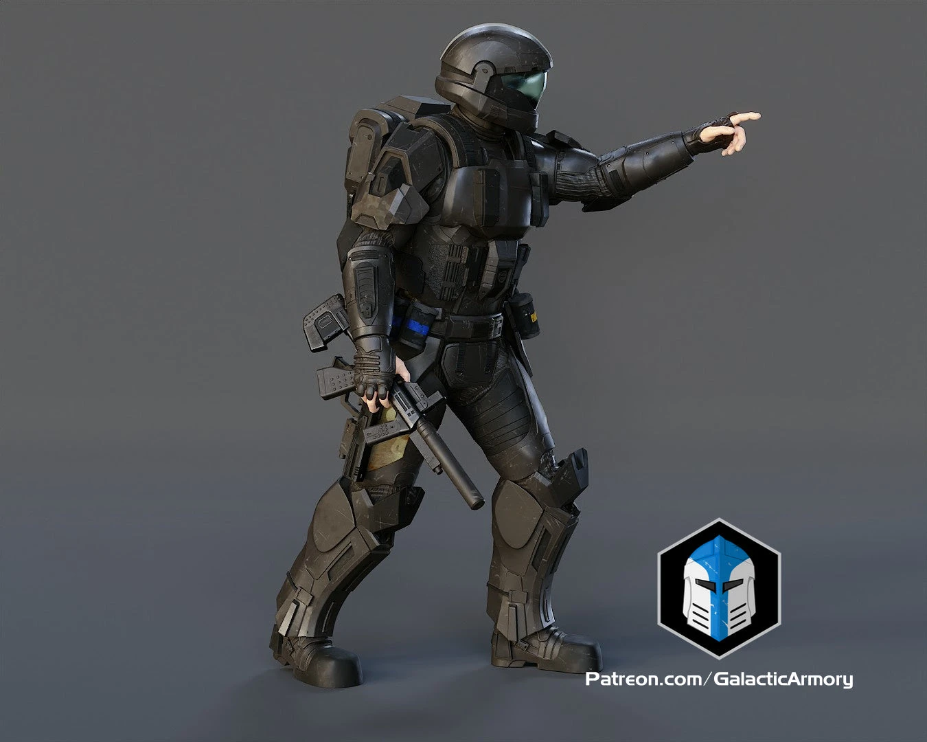 ODST Figurine - Pose 3 - 3D Print Files 12 ODST Figurine - Pose 3 - 3D Print Files - Image 10
