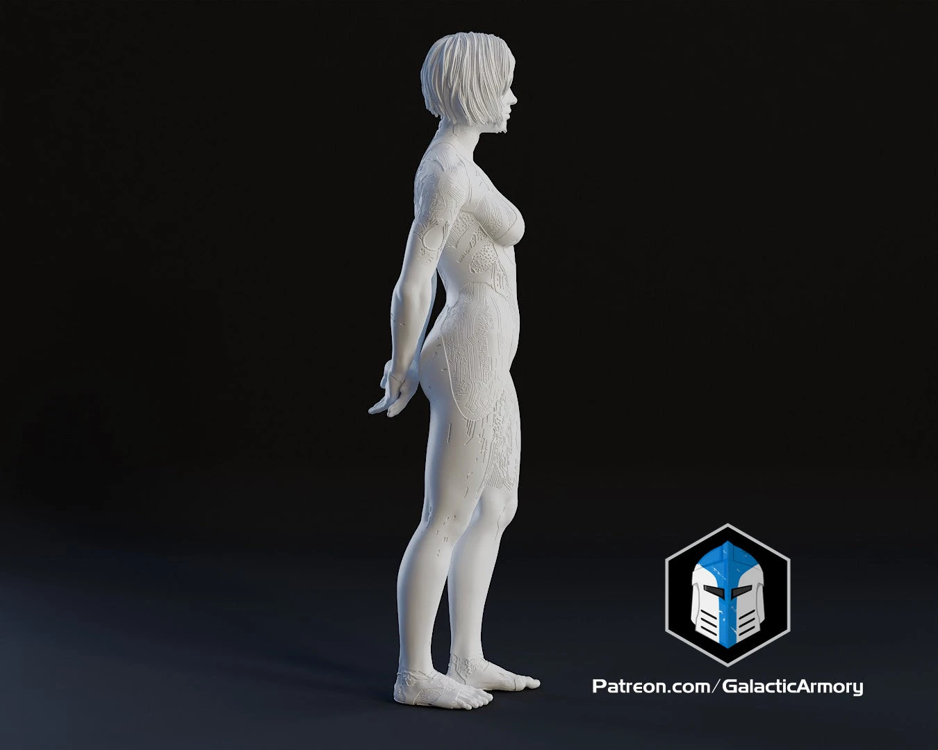 Cortana Figurine - Pose 2 - 3D Print Files 11 Cortana Figurine - Pose 2 - 3D Print Files - Image 9