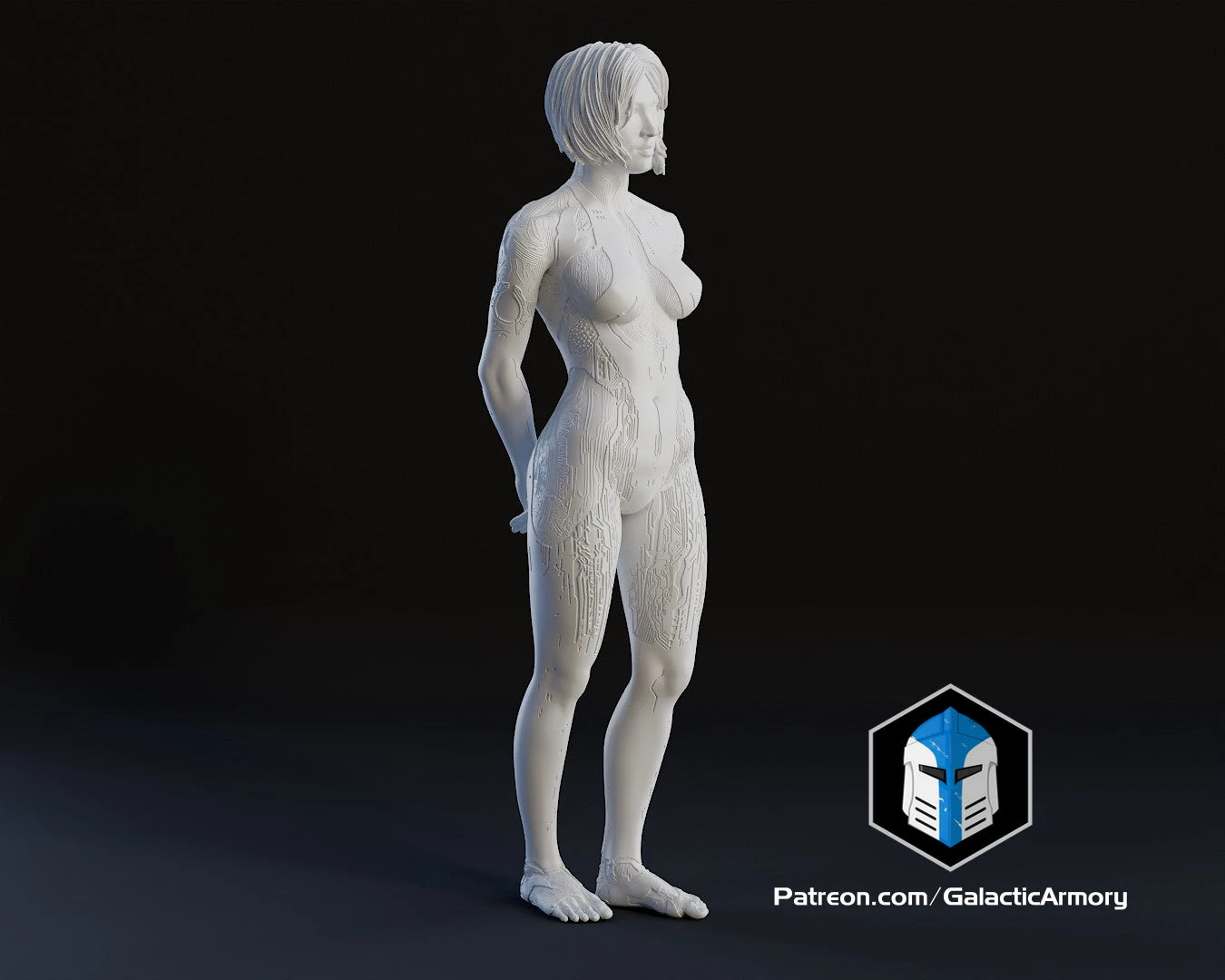 Cortana Figurine - Pose 2 - 3D Print Files 12 Cortana Figurine - Pose 2 - 3D Print Files - Image 10