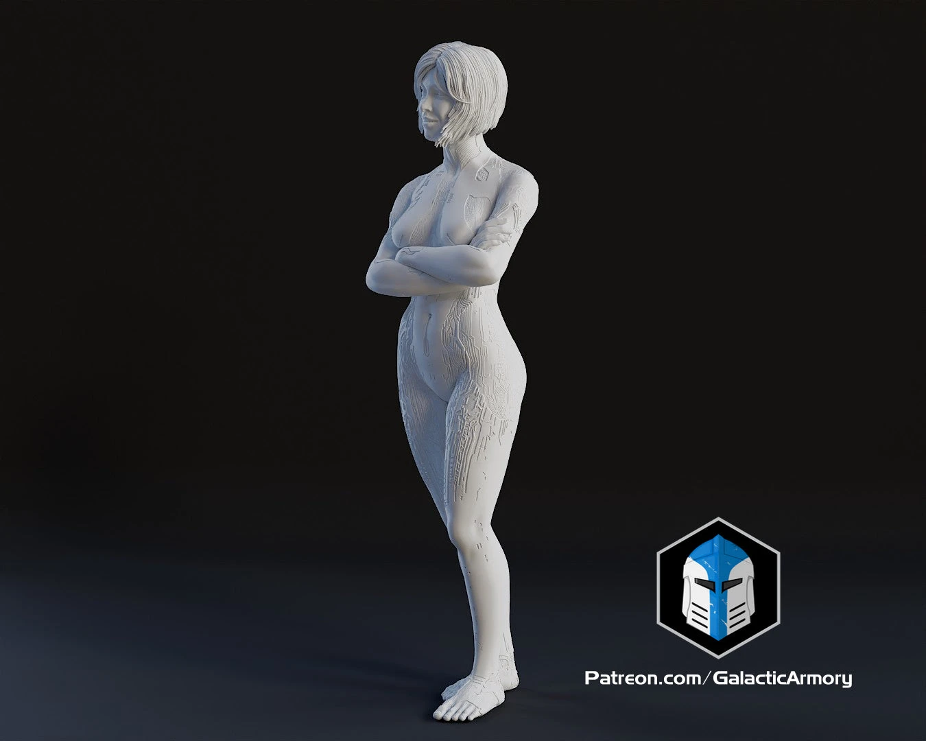 Cortana Figurine - Pose 3 - 3D Print Files 6 Cortana Figurine - Pose 3 - 3D Print Files - Image 4