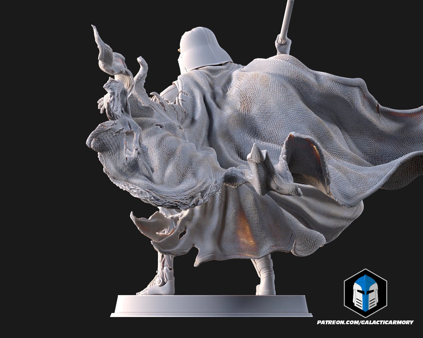 Damaged Darth Vader Figurine - Pose 3 - 3D Print Files 6 Damaged Darth Vader Figurine - Pose 3 - 3D Print Files - Image 4