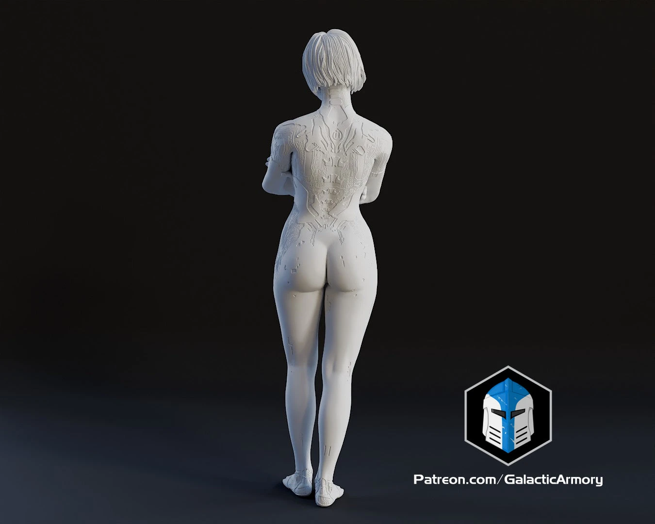 Cortana Figurine - Pose 3 - 3D Print Files 9 Cortana Figurine - Pose 3 - 3D Print Files - Image 7