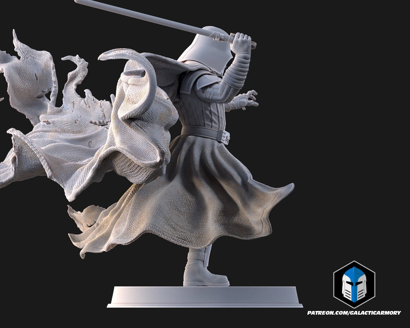 Damaged Darth Vader Figurine - Pose 3 - 3D Print Files 8 Damaged Darth Vader Figurine - Pose 3 - 3D Print Files - Image 6