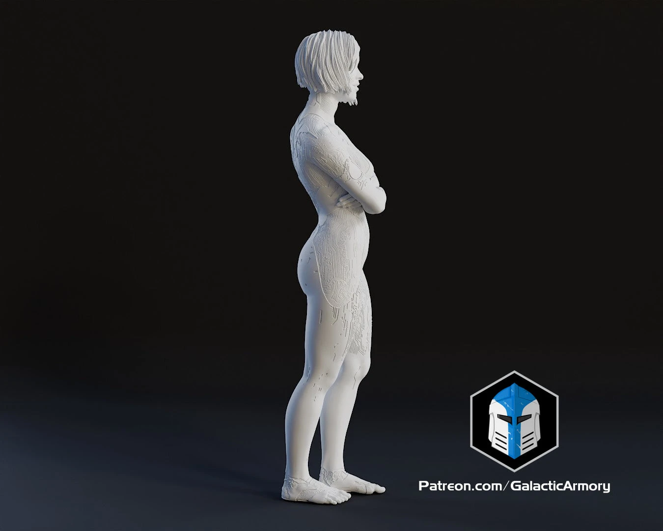 Cortana Figurine - Pose 3 - 3D Print Files 11 Cortana Figurine - Pose 3 - 3D Print Files - Image 9