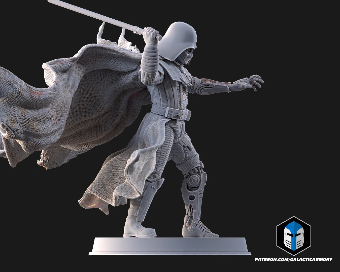 Damaged Darth Vader Figurine - Pose 3 - 3D Print Files 9 Damaged Darth Vader Figurine - Pose 3 - 3D Print Files - Image 7