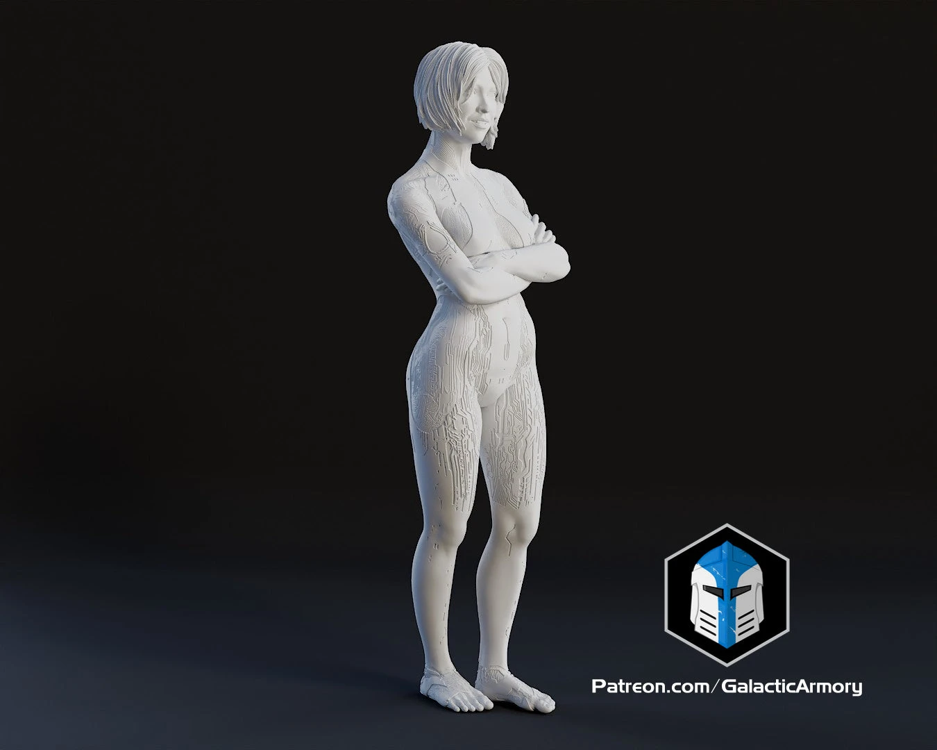 Cortana Figurine - Pose 3 - 3D Print Files 12 Cortana Figurine - Pose 3 - 3D Print Files - Image 10