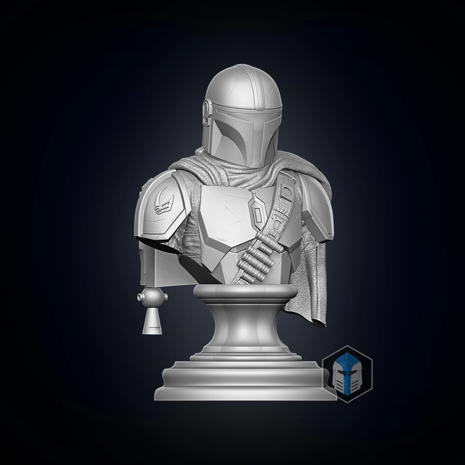 Mando Bust - 3D Print Files 5 Mando Bust - 3D Print Files - Image 3