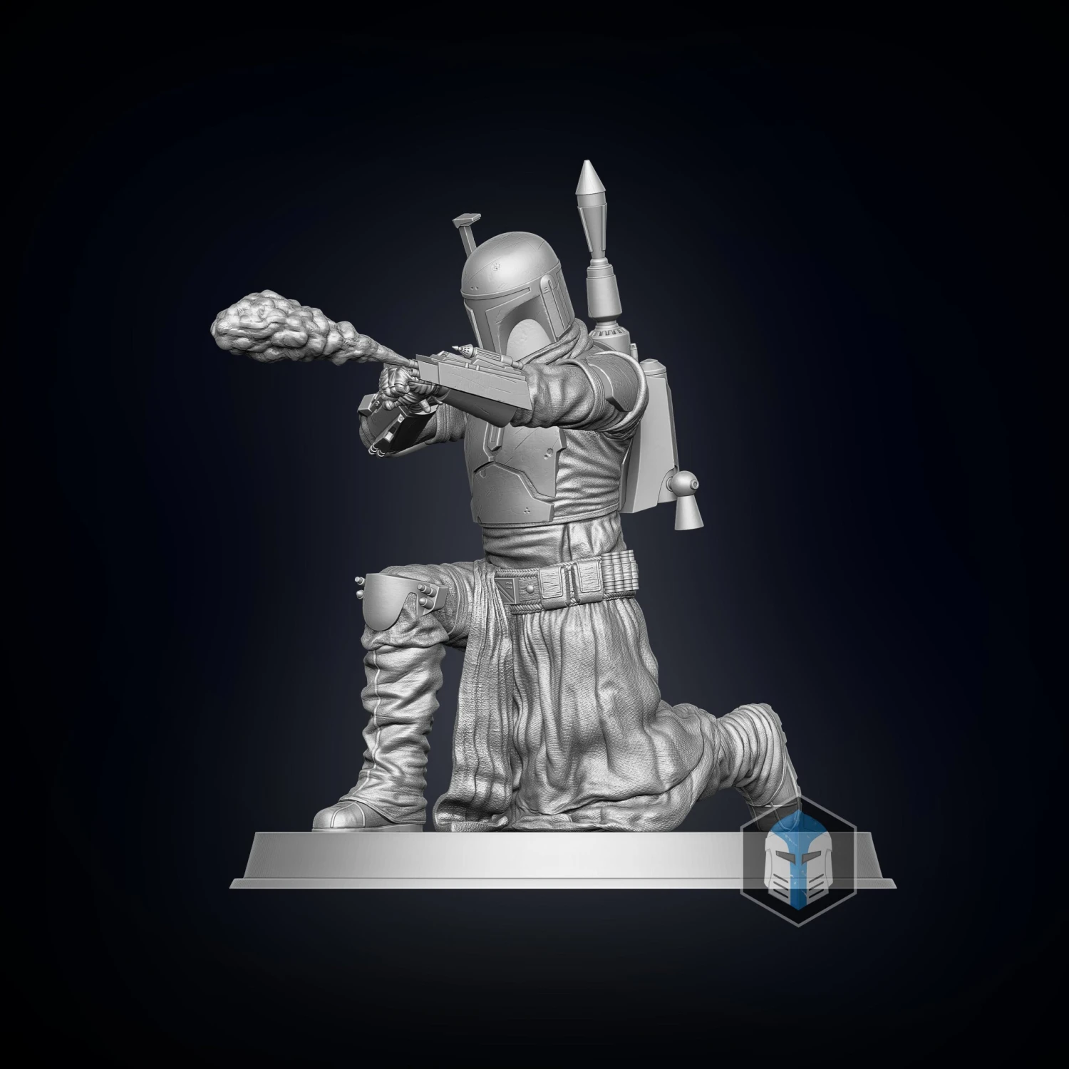 Boba Fett Figurine - Pose 2 - 3D Print Files 3 Boba Fett Figurine - Pose 2 - 3D Print Files