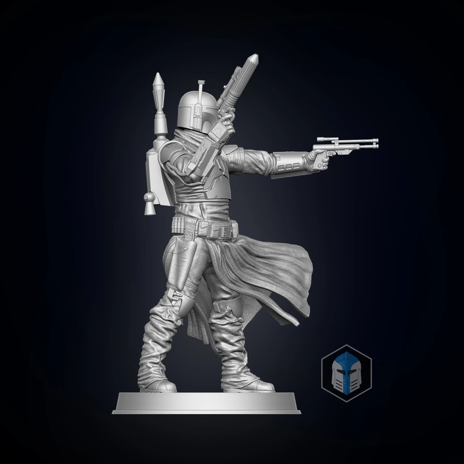 Boba Fett Figurine - Pose 3 - 3D Print Files 5 Boba Fett Figurine - Pose 3 - 3D Print Files - Image 3