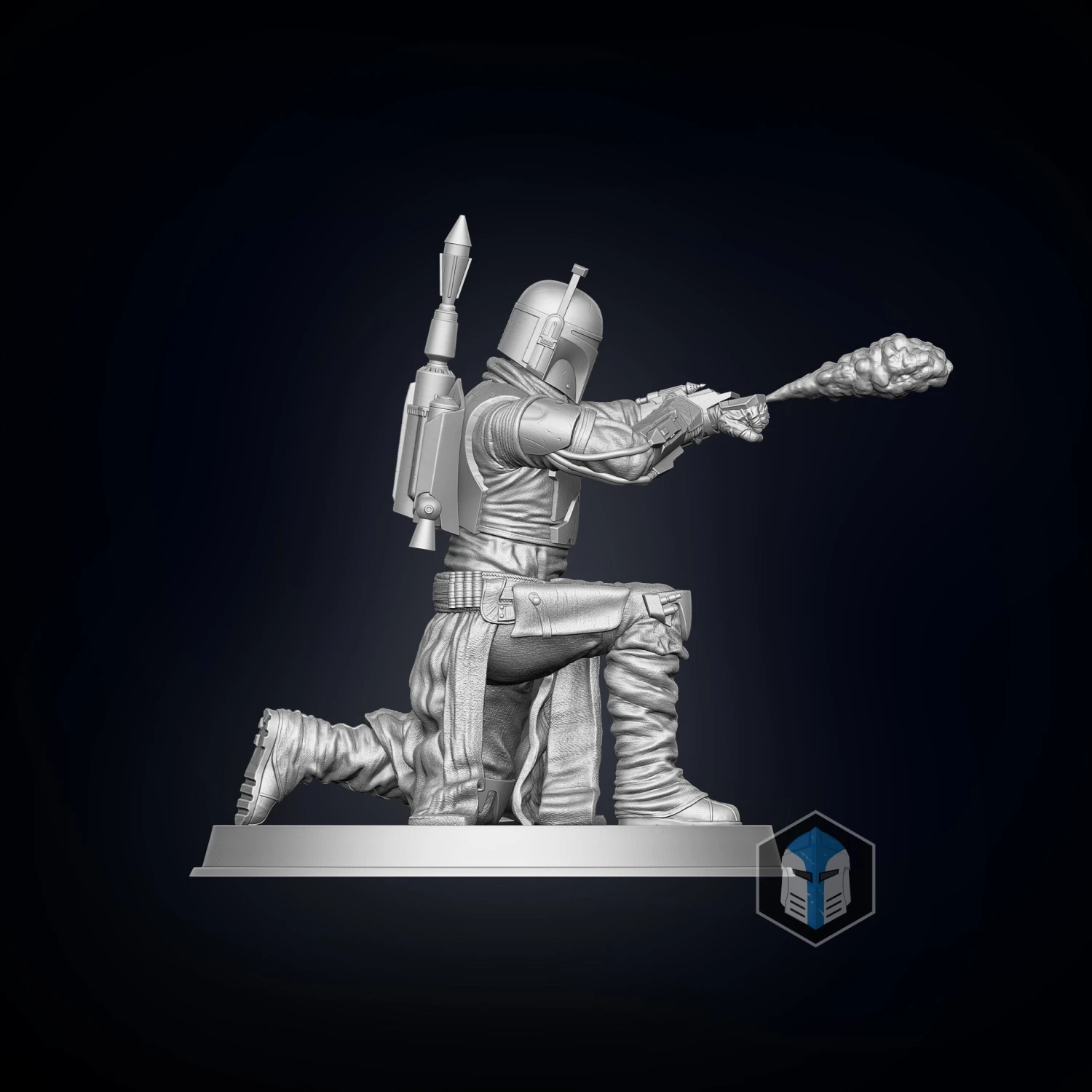 Boba Fett Figurine - Pose 2 - 3D Print Files 5 Boba Fett Figurine - Pose 2 - 3D Print Files - Image 3