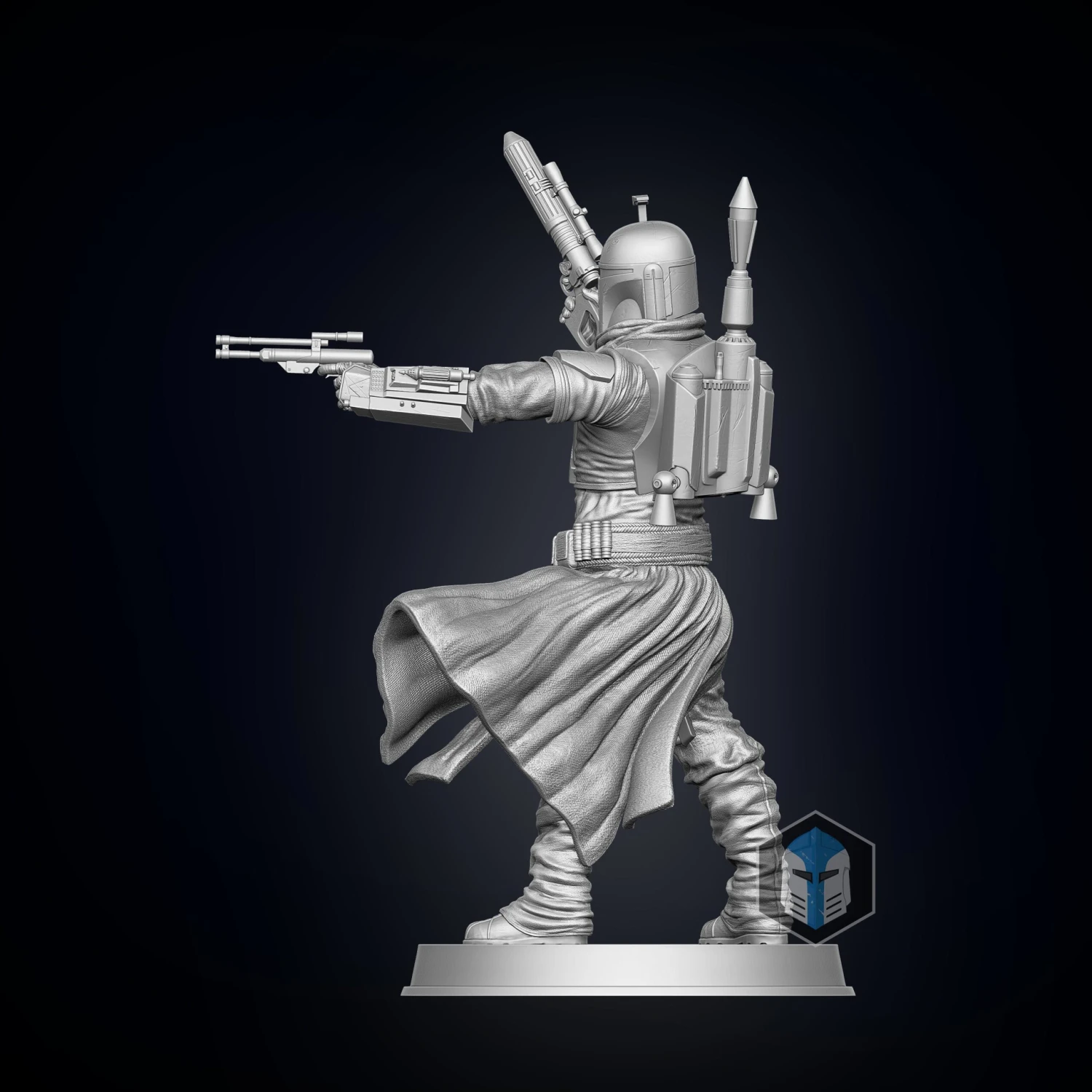 Boba Fett Figurine - Pose 3 - 3D Print Files 6 Boba Fett Figurine - Pose 3 - 3D Print Files - Image 4