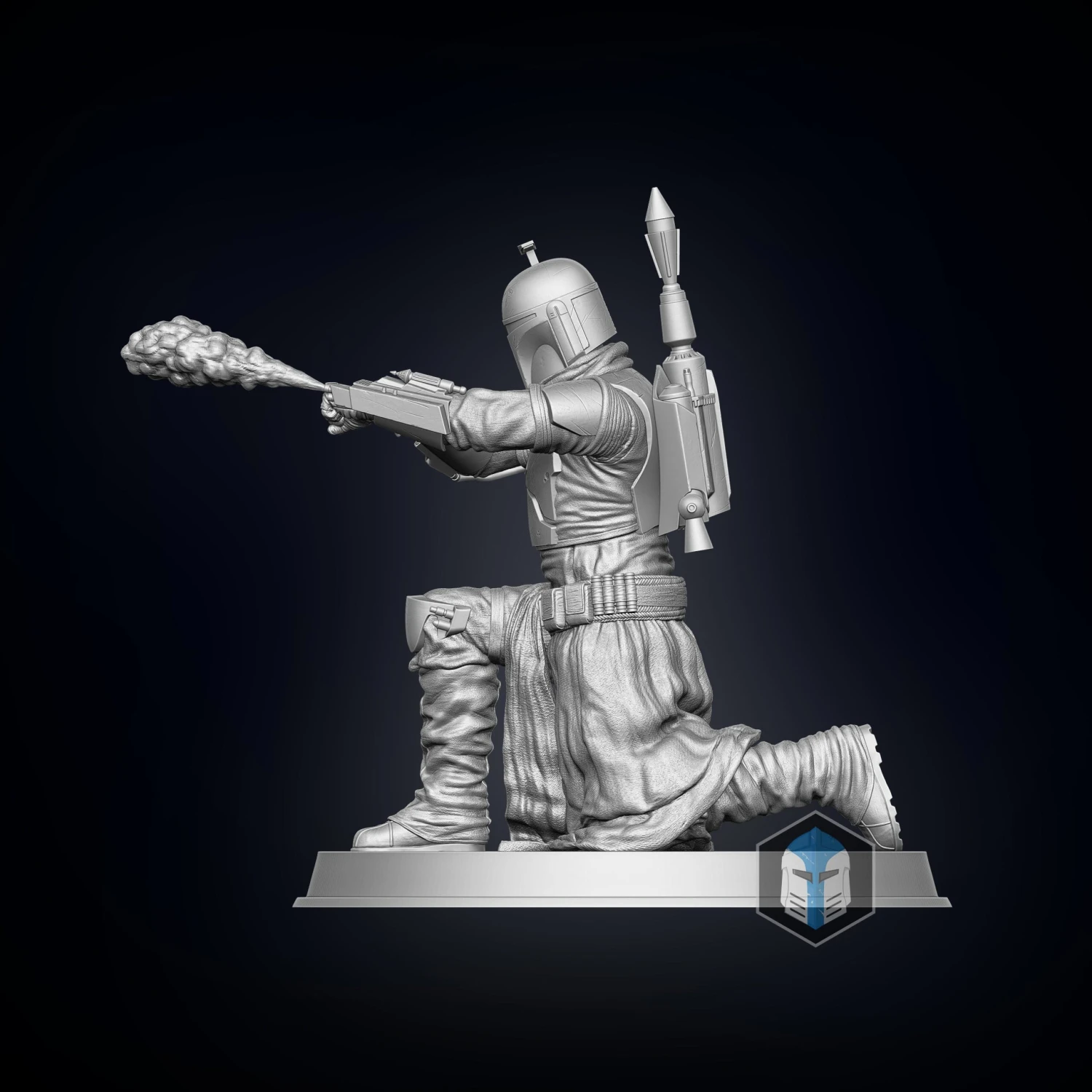 Boba Fett Figurine - Pose 2 - 3D Print Files 6 Boba Fett Figurine - Pose 2 - 3D Print Files - Image 4