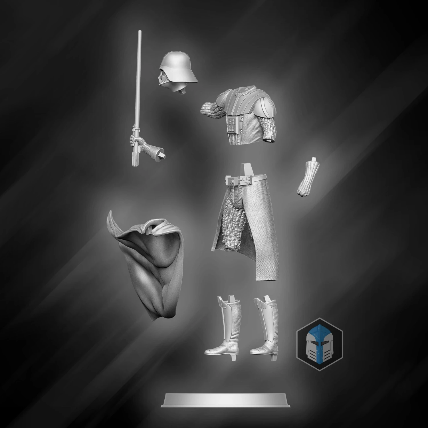 Darth Vader Figurine - Pose 5 - 3D Print Files 8 Darth Vader Figurine - Pose 5 - 3D Print Files - Image 6