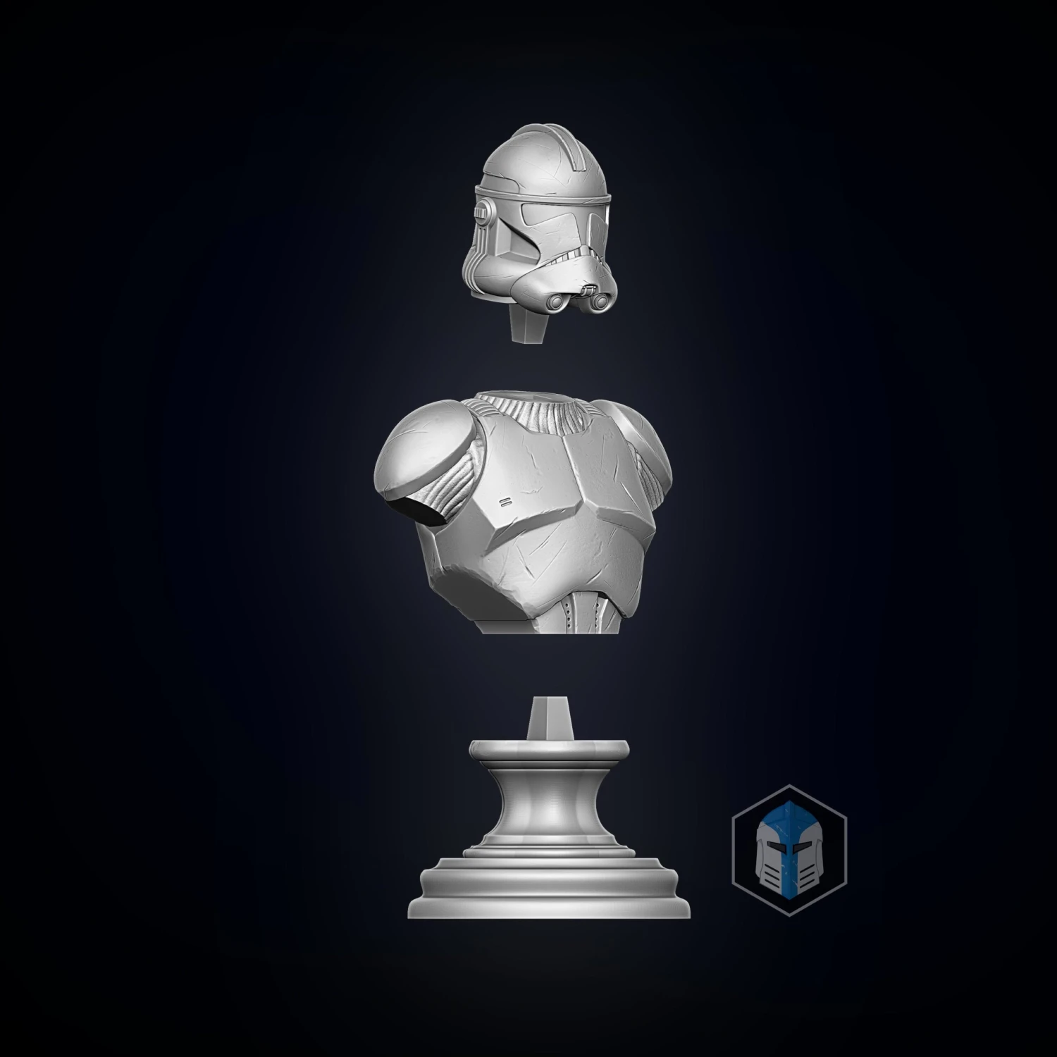 Clone Trooper Bust - 3D Print Files 10 Clone Trooper Bust - 3D Print Files - Image 8