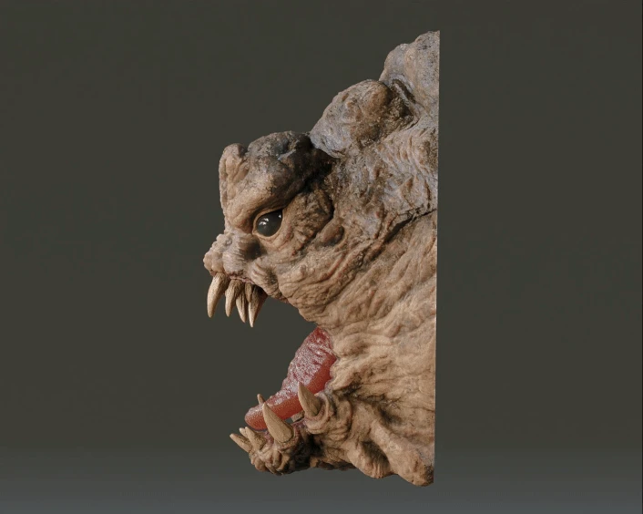 Life Sized Rancor Head Wall Mount - 3D Print Files 3 Life Sized Rancor Head Wall Mount - 3D Print Files