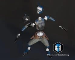 Bo Katan Figurine - Pose 4 - 3D Print Files 16 Bo Katan Figurine - Pose 4 - 3D Print Files -Galactic Armory Store tsa4