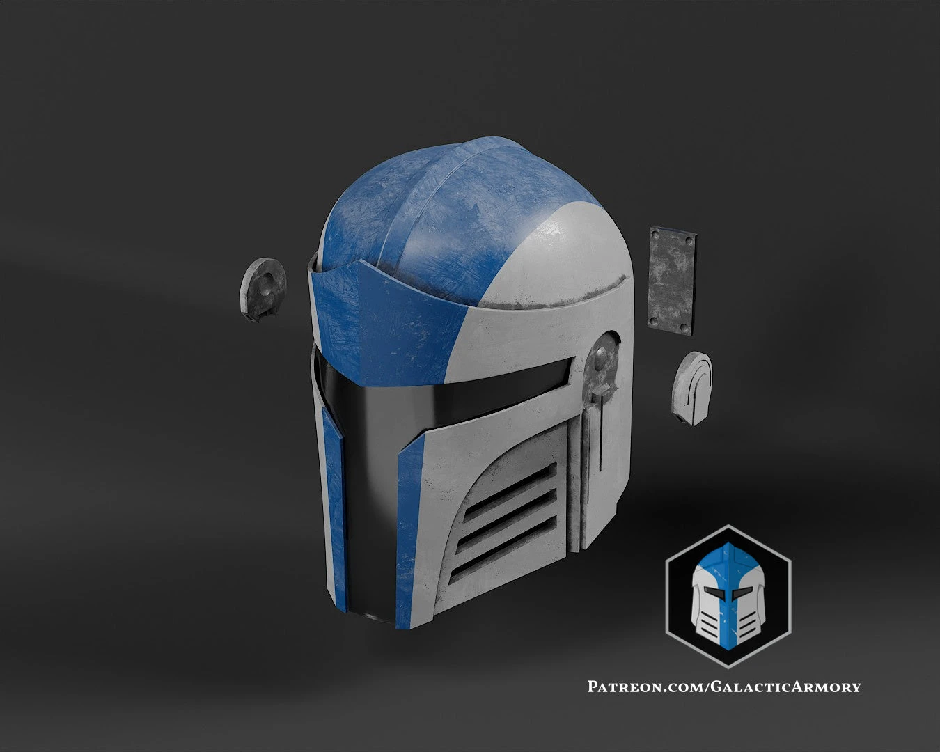 Galactic Mandalorian Helmet - 3D Print Files 6 Galactic Mandalorian Helmet - 3D Print Files - Image 4