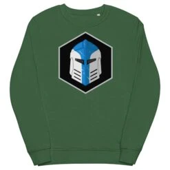 Unisex Organic Sweatshirt - Galactic Armory Logo -Galactic Armory Store unisex organic sweatshirt bottle green front 63333fbf4e4de