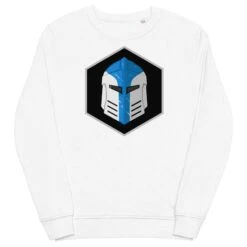 Unisex Organic Sweatshirt - Galactic Armory Logo -Galactic Armory Store unisex organic sweatshirt white front 63333fbf502cb
